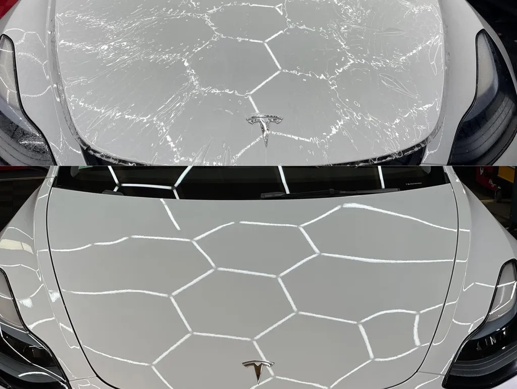 Protection carrosserie film PPF Lyon et traitement céramique tesla modèle 3 