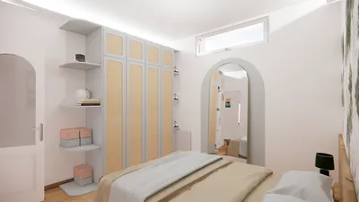 Aménagement intérieur d’un appartement neuf imaginé pour faciliter la vente d’un programme immobilier à La Teste-de-Buch