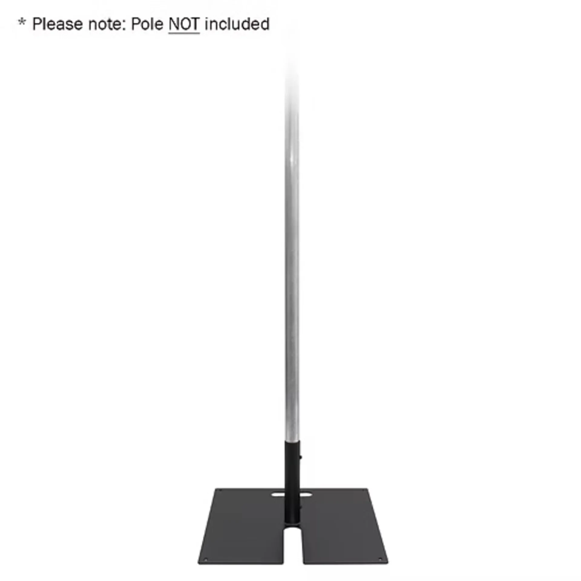 PLATINE DE SOL POUR TUBE ALU 50 MM