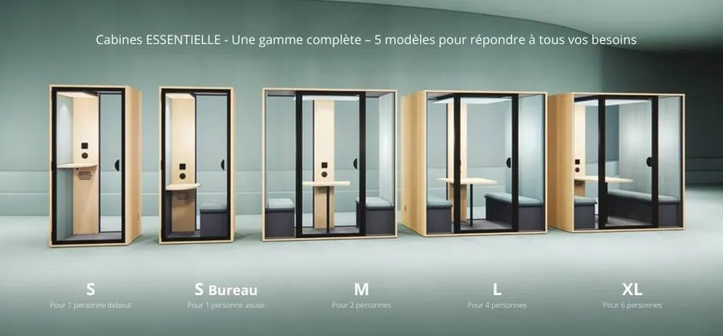 Cabines insonorisées ESSENTIELLE du fabricant Français BURONOMIC à  Alès dans le GARD