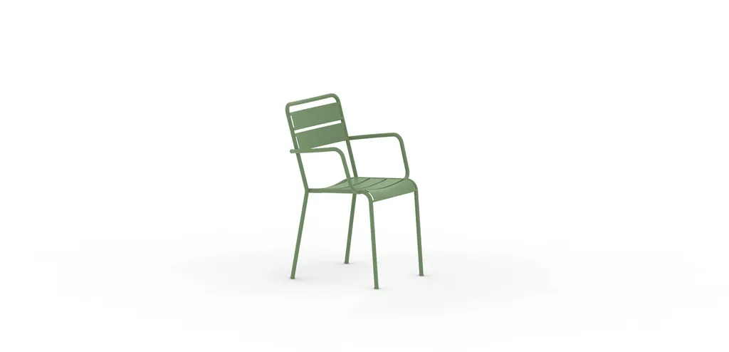 Fauteuil Twist design outdoor en acier galvanisé par Vermobil disponible chez Ginette Design à Labège proche Toulouse