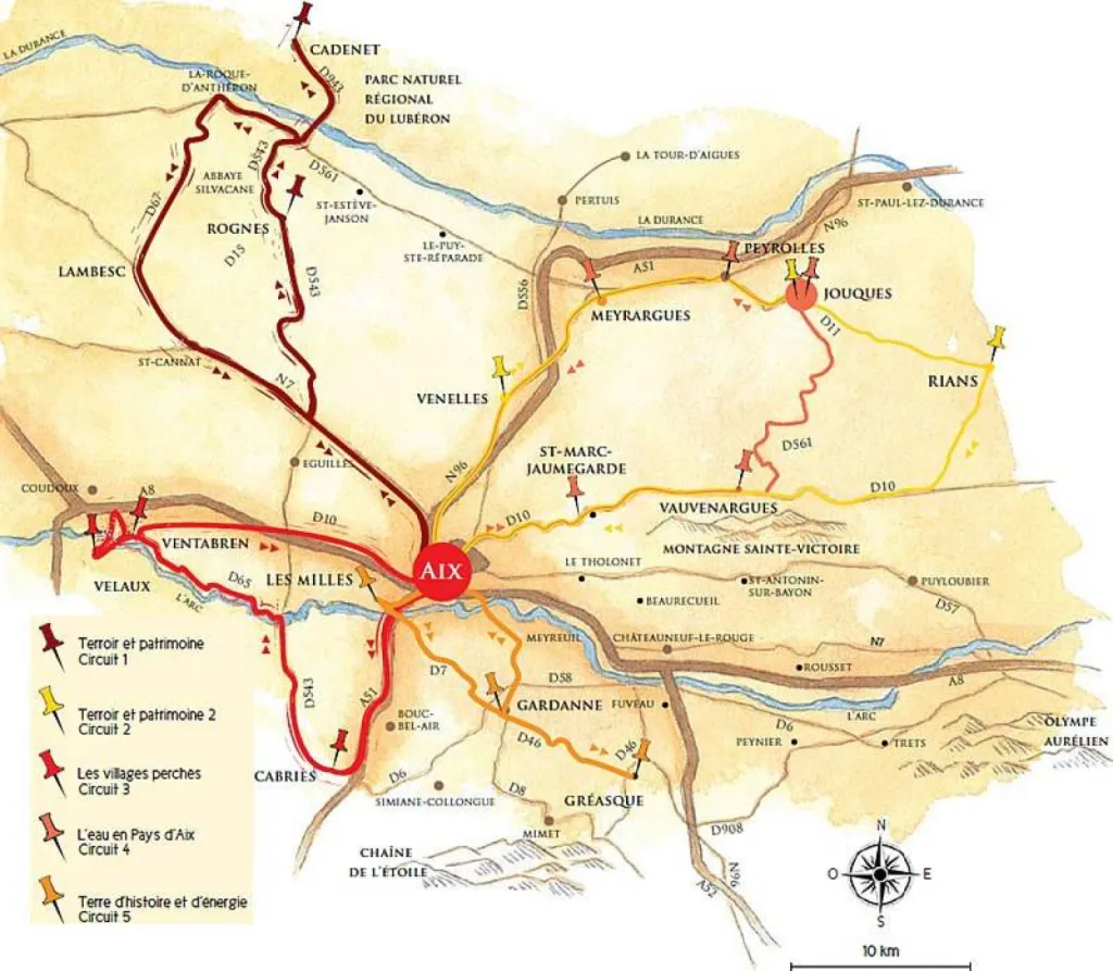 Circuits Touristique du Pays d'Aix en Provence