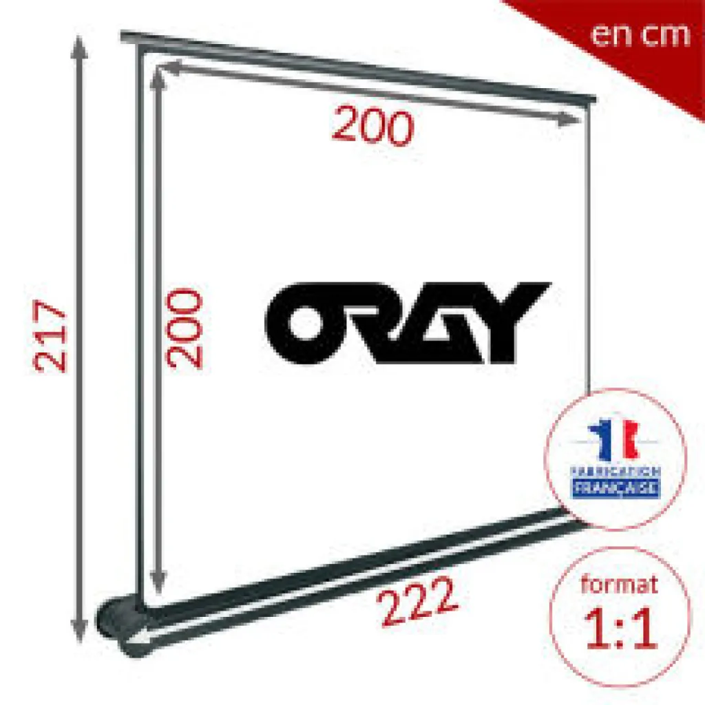 écran ORAY Modèle Butterfly Mobile format carré 200*200