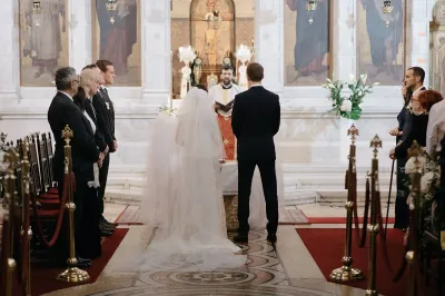 chic wedding in french church paris