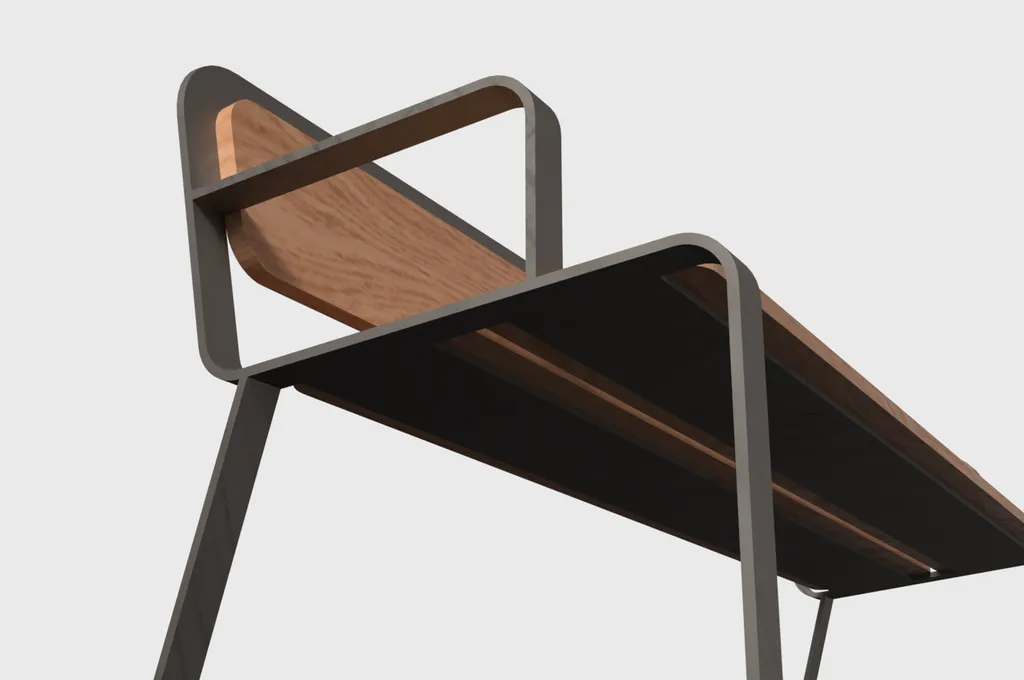 EVAN : banc sobre avec grand choix de coloris pour parcs et jardins