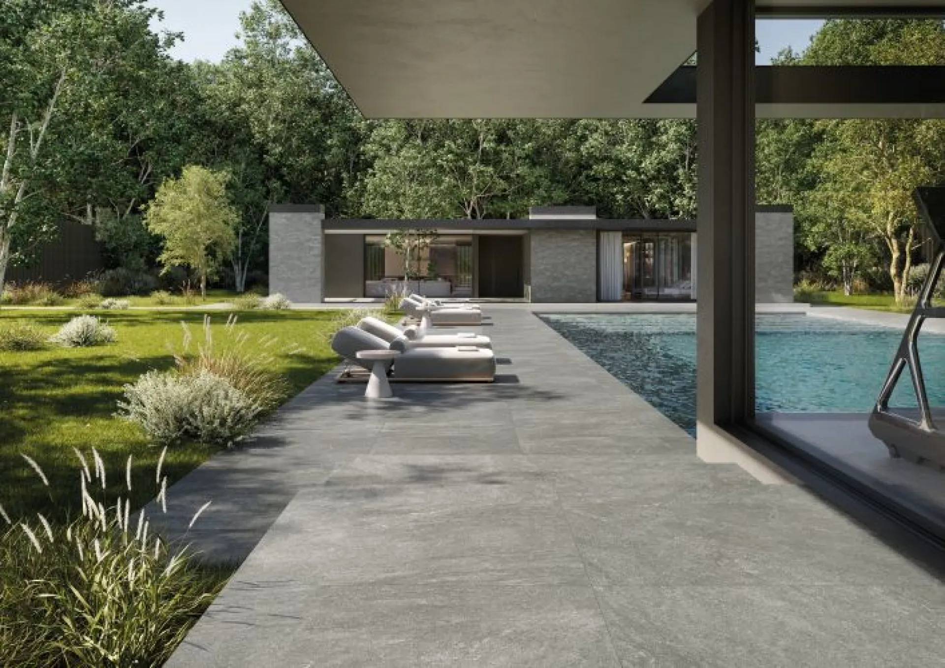 Sublimez votre terrasse avec les dalles extérieures effet pierre naturelle de la série ORIGINS à Offranville, près de Dieppe 76.