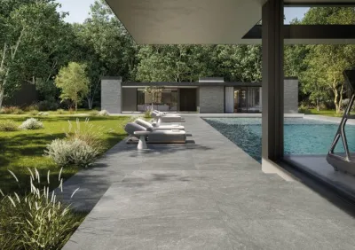 Sublimez votre terrasse avec les dalles extérieures effet pierre naturelle de la série ORIGINS à Offranville, près de Dieppe 76.