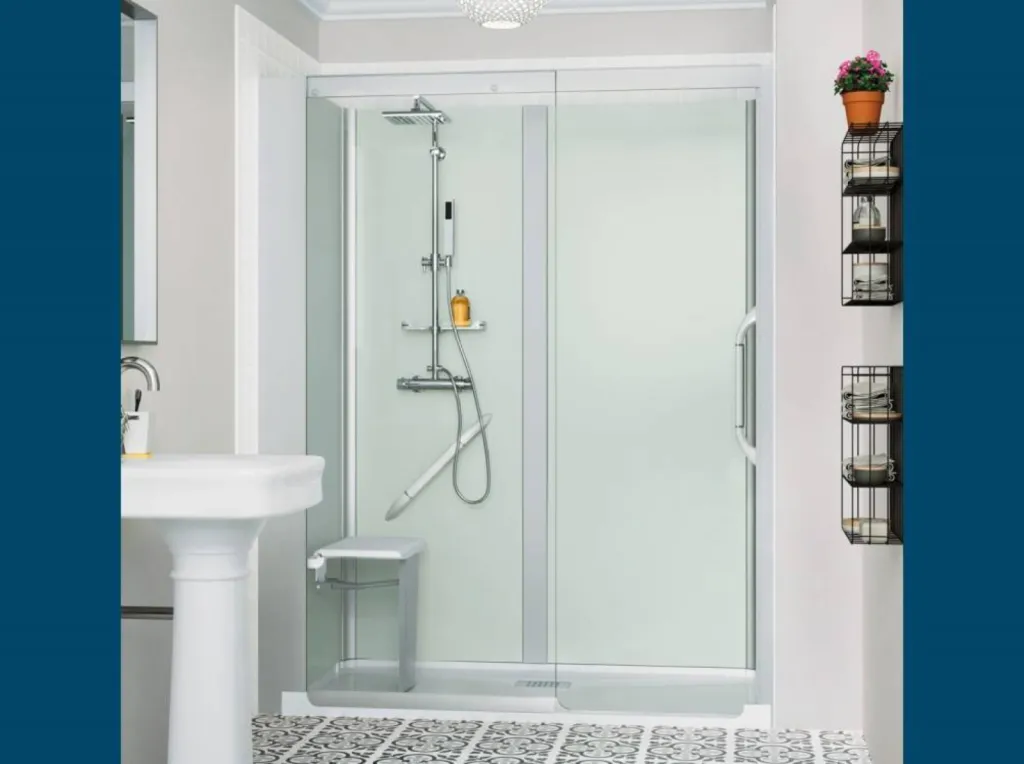 Remplacement baignoire par douche sénior sécurisée kinemagic