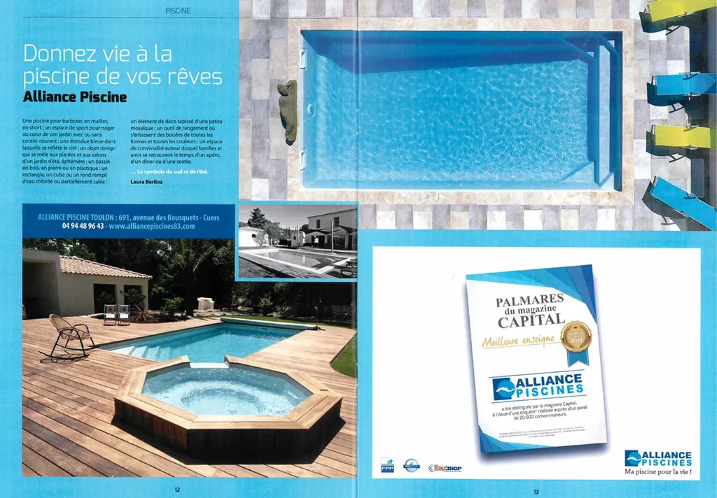 alliance piscines toulon au fil de l'eau dans les magazines