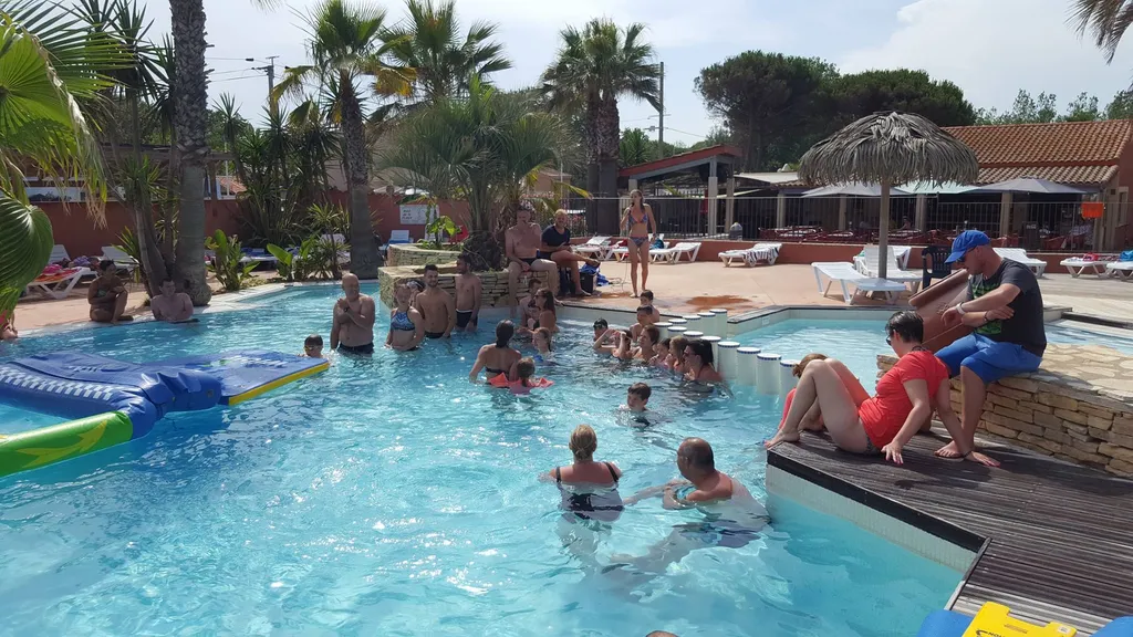 jeux d'eau en piscine avec animation wibit  à Vias-plage