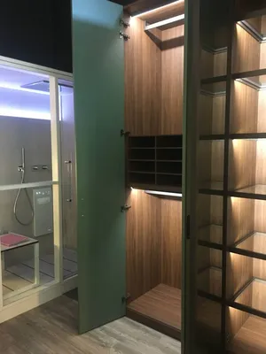 dressing avec interieur noyer