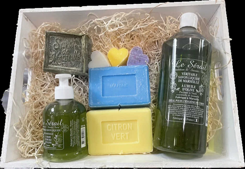 Coffret cadeau plateau de Noel savon de Marseille