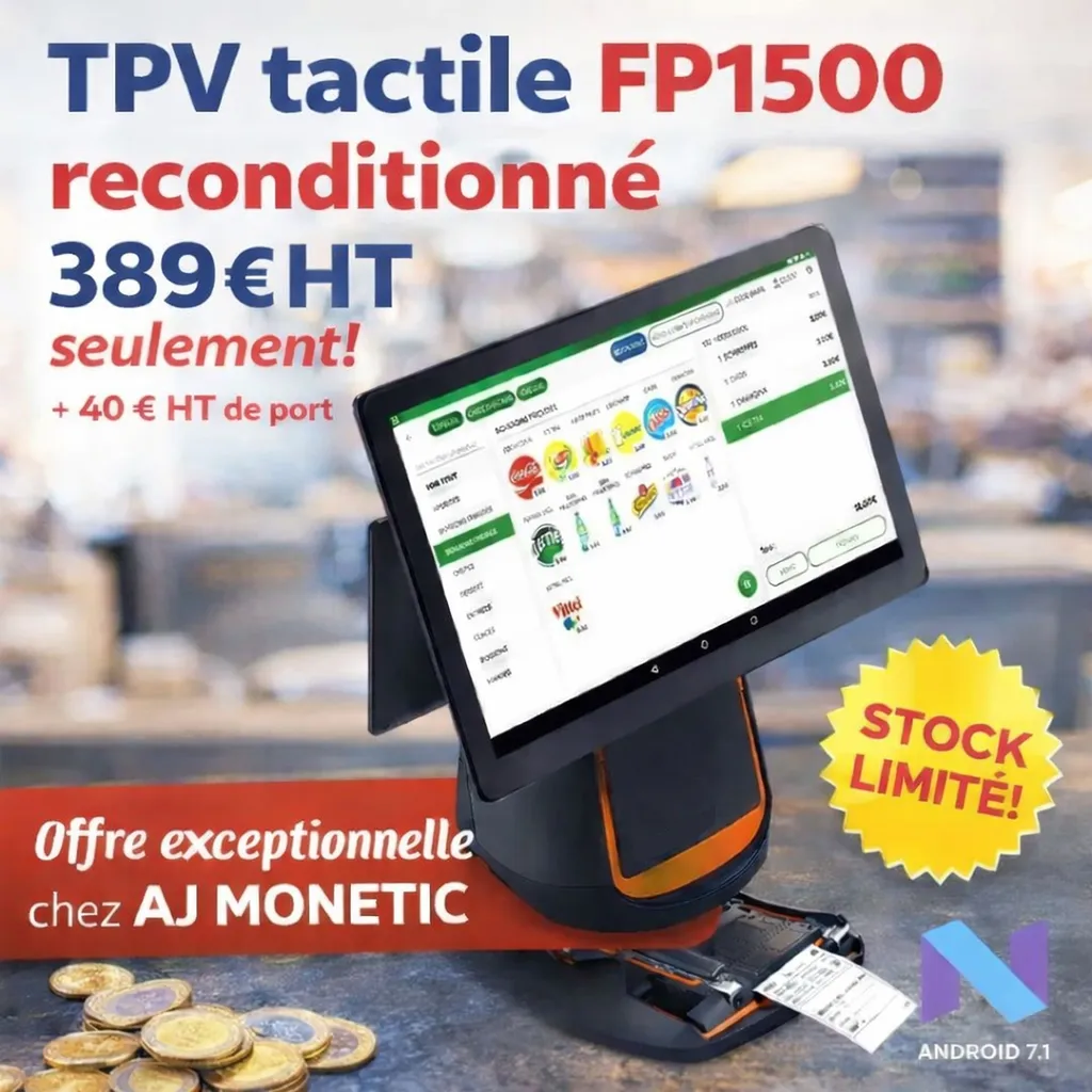 Caisse enregistreuse tactile TPV FP1500 reconditionnée à 388 €HT