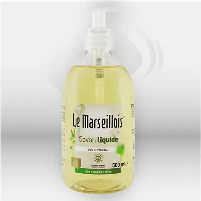 Savon liquide mains Le Marseillois 500 ml pour hygiène professionnelle et domestique, nettoyant doux et naturel adapté aux peaux sensibles, idéal pour restaurants, collectivités et bureaux garantissant propreté et confort au quotidien – disponible à Mont-