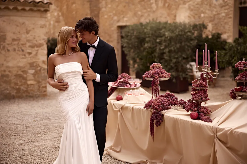 Robe de mariée trapèze en mousseline fluide Marseille