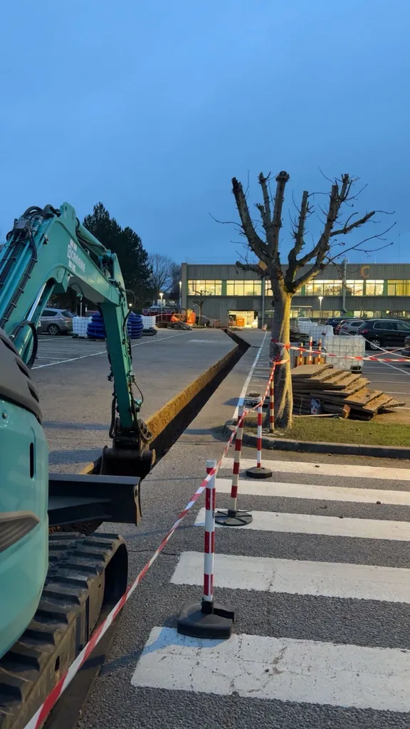  terrassement avec création d’un trottoir et pose de pavés  près Le Neubourg
