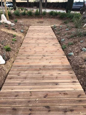 Platelage bois pour le festival des jardins à Antibes