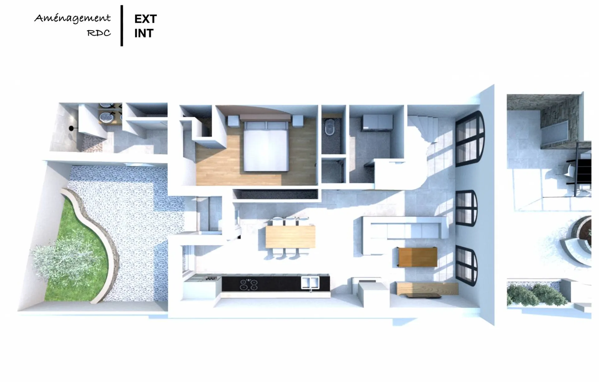 Architecte DPLG et Architecte d’intérieur pour rénovation et construction d’extension d’une maison d’habitation sur Marseille 13008