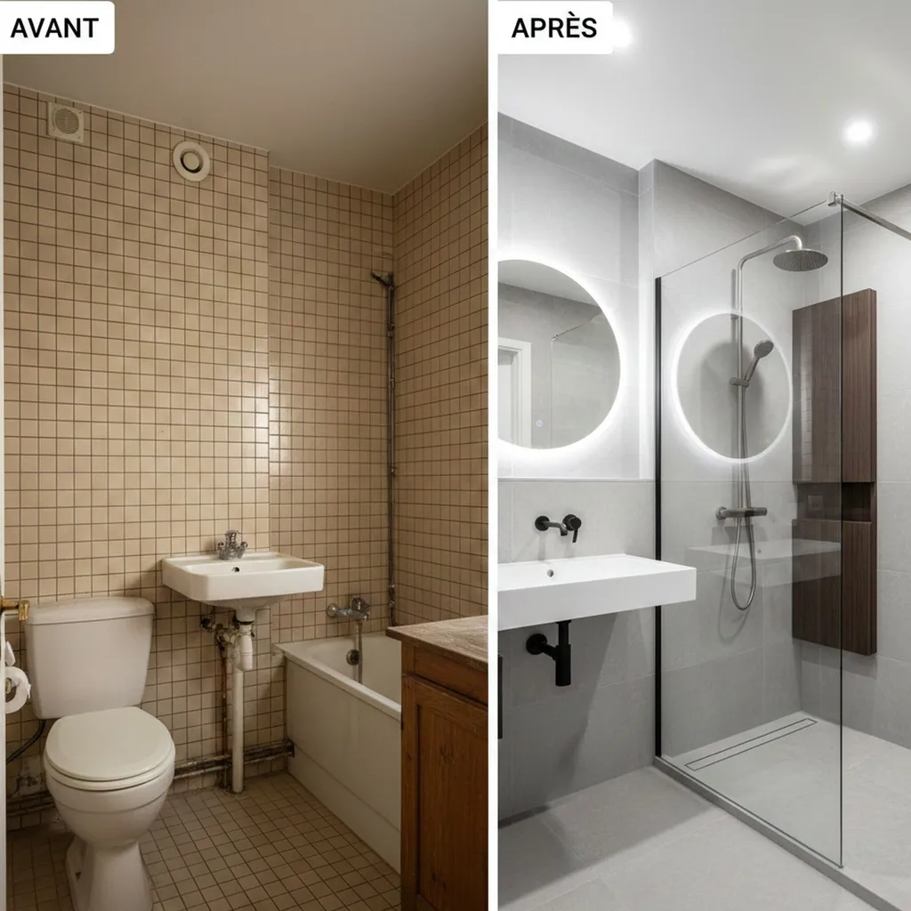 renovation salle de bains douche à l'italienne