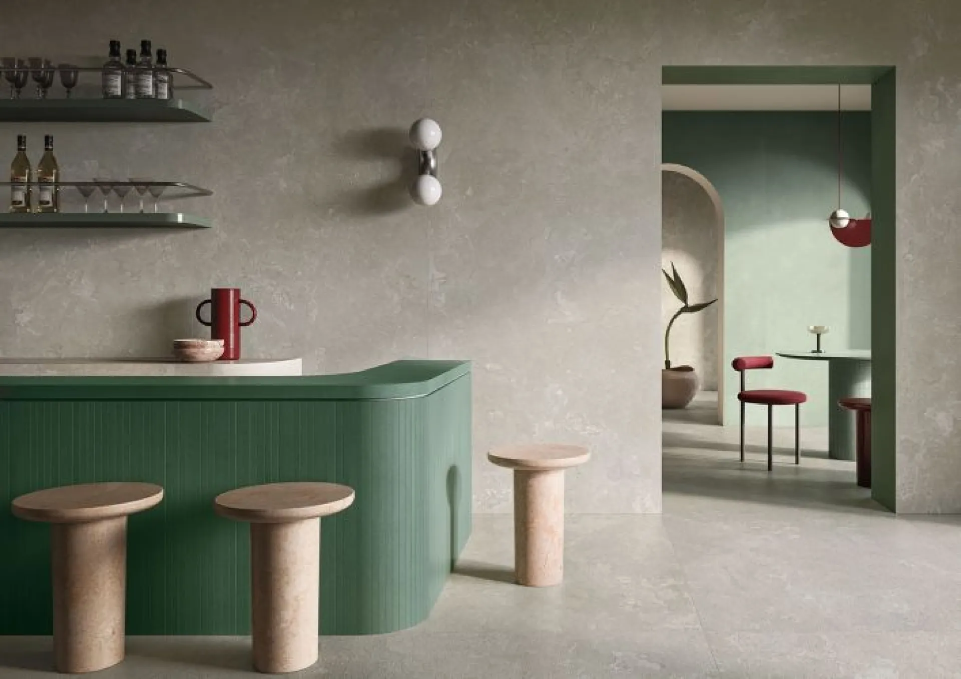 À Dieppe, Dorset s’intègre parfaitement aux projets bord de mer, apportant douceur et élégance minérale.