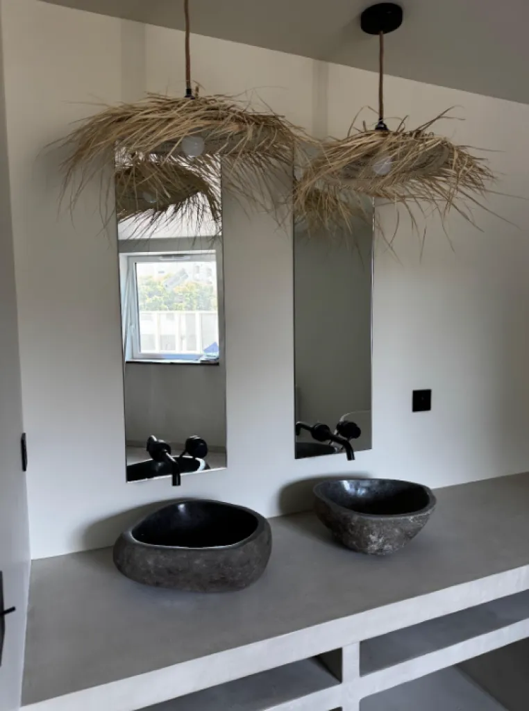 Pose de miroirs muraux avec intégration de la robinetterie à Lyon