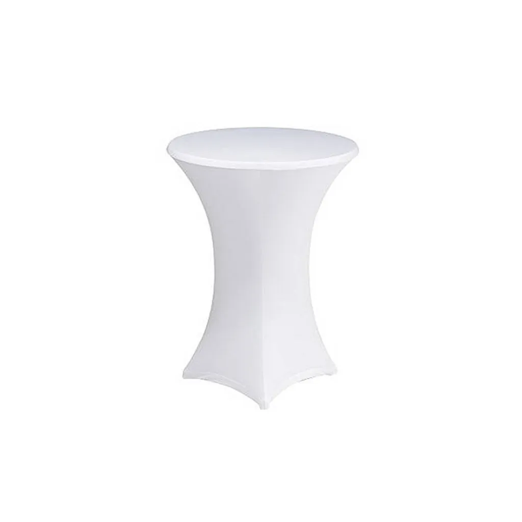HOUSSE EN LYCRA BLANCHE POUR MANGE-DEBOUT MODERNE POUR RÉCEPTION