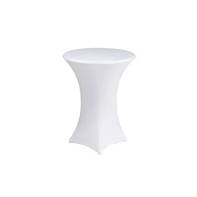 HOUSSE EN LYCRA BLANCHE POUR MANGE-DEBOUT MODERNE POUR RÉCEPTION