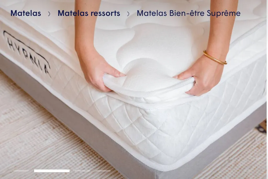 Acheter un matelas Hypnia bien être suprême avec surmatelas intégré et housse hypoallergénique à Lyon