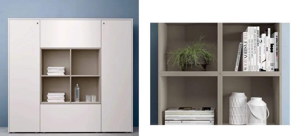 Ensemble Bibliothèque Mélaminée portes battantes à Alès