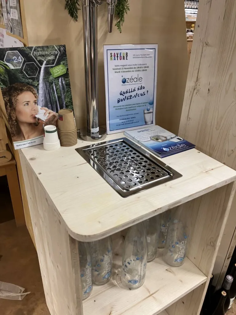 eau filtrée et dynamisée ozeale