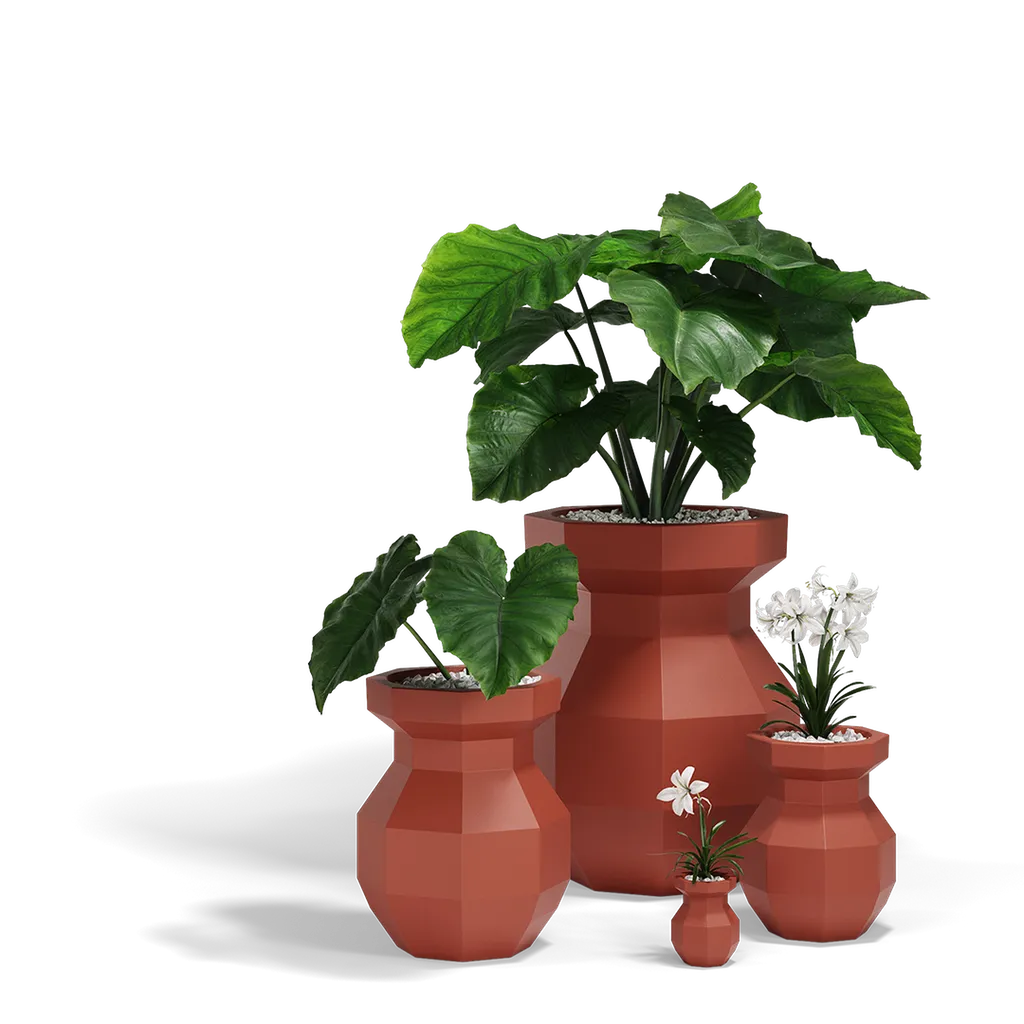 Pots Origami Yuri design par Vondom disponible chez Ginette Design à Labège proche de Toulouse