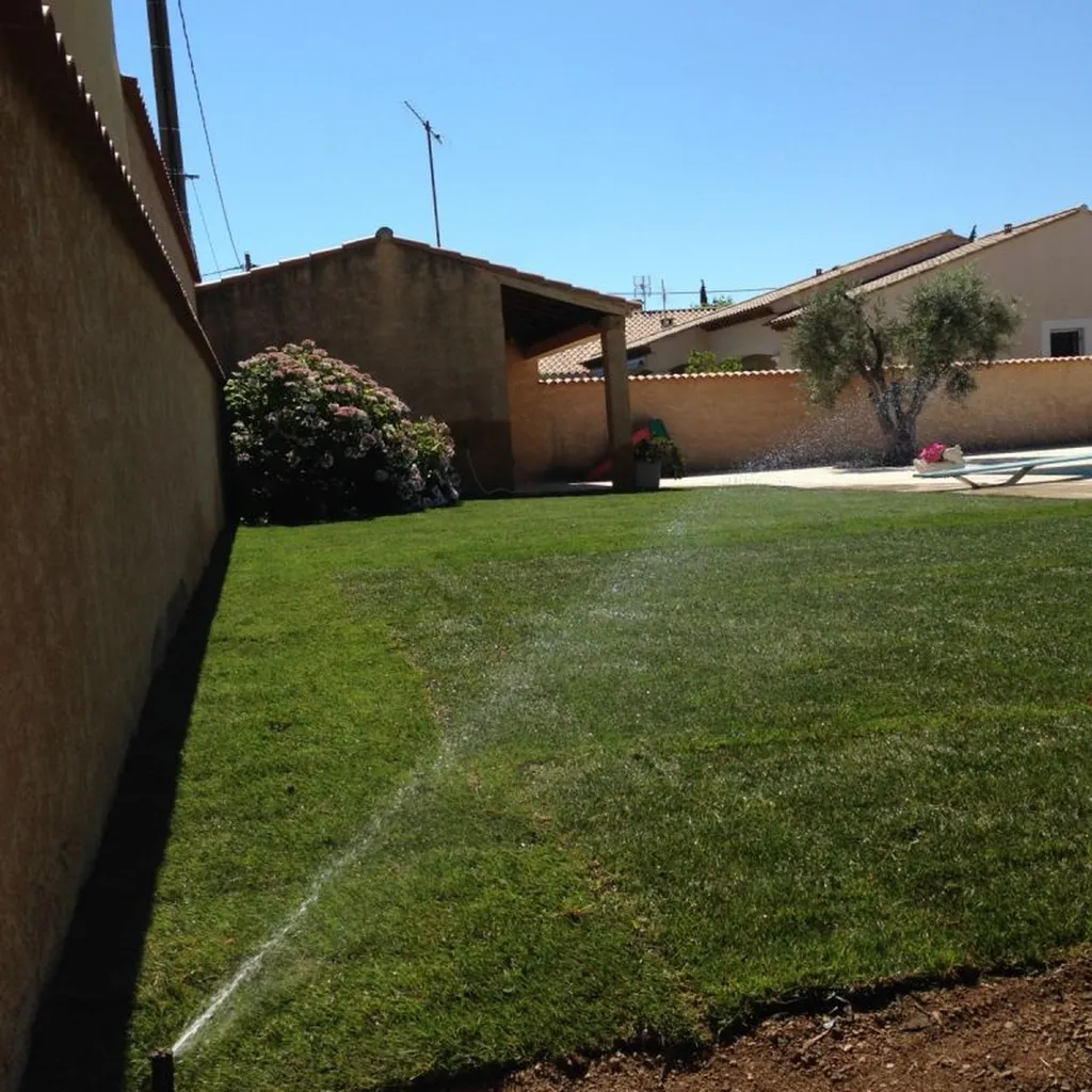 arrosage du gazon en plaque