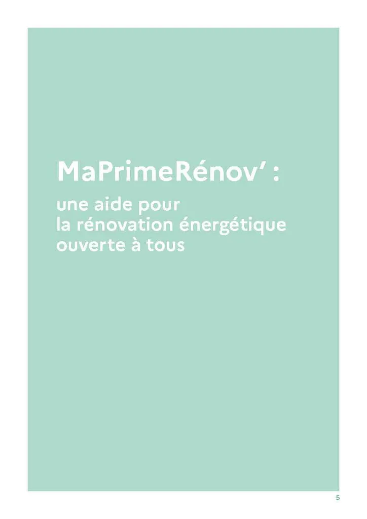 Ma Prime Renov, les nouveautés 2022 pour les particuliers