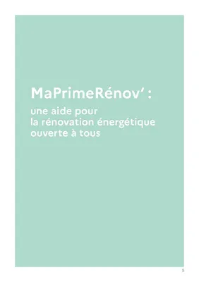 Ma Prime Renov, les nouveautés 2022 pour les particuliers