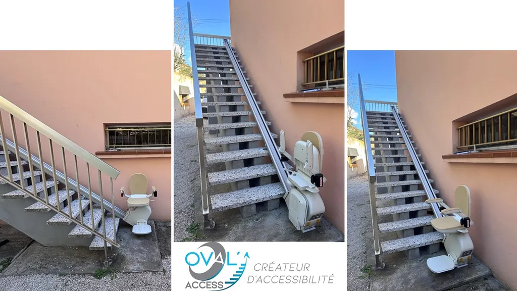En synthèse de cette installation de ce fauteuil monte escalier extérieur ACORN A130 Rousset en Pays d'Aix