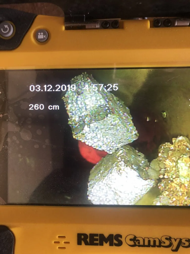 Passage caméra dans un réseau sous dalle à Gujan Mestras sur le Bassin d'arcachon