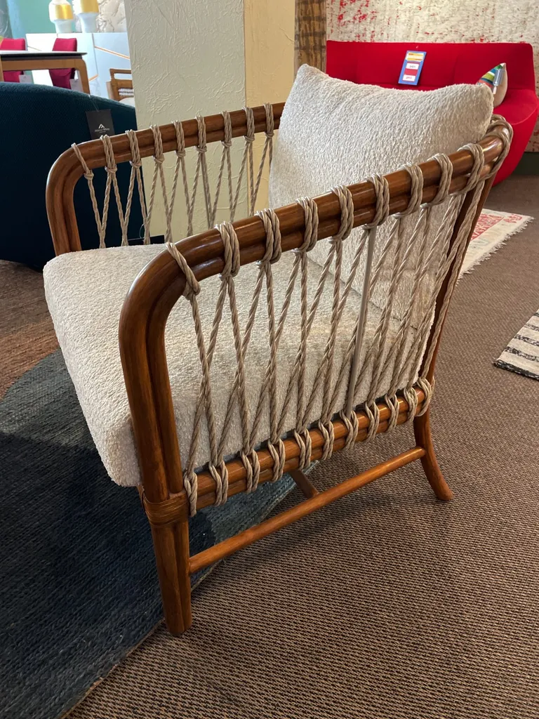 Fauteuil rotin et corde