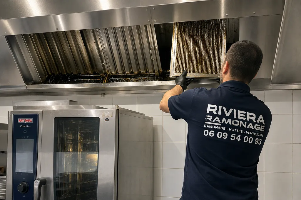 Ramonage cheminées chaudières fioul chaudières gaz poêles bois poêles granules nettoyage dégraissage hottes professionnelles sur la Côte d’Azur par Riviera Ramonage, expert certifié COSTIC