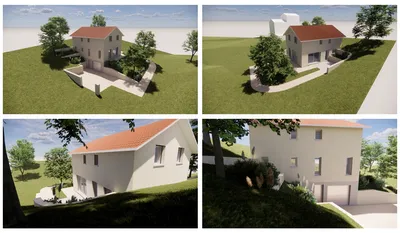 Maison individuelle sur terrain en pente à Chaponost, proche de Lyon