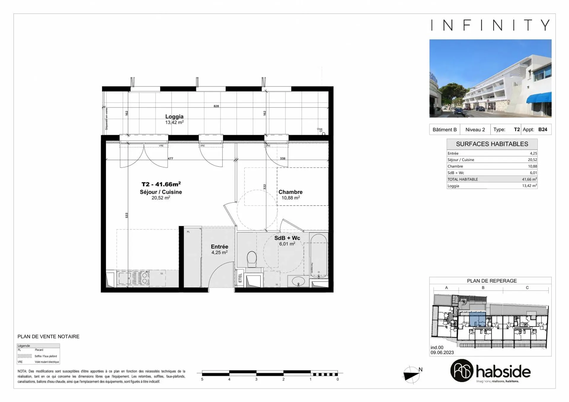 Vente appartement T2 La Ciotat  En rez de chaussée avec loggia - B24