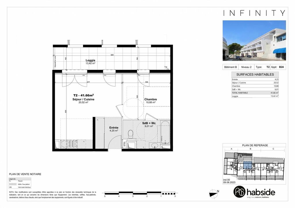 Vente appartement T2 La Ciotat  En rez de chaussée avec loggia - B24