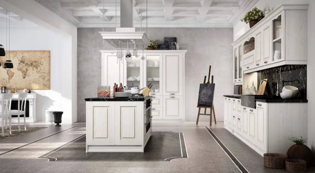 Exemple de modèle de cuisine italienne sur mesure en bois avec pose à Bandol dans le 83