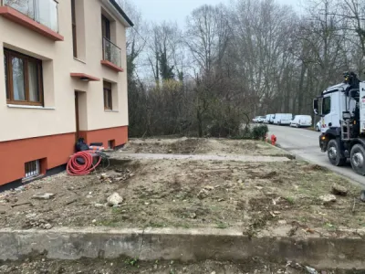 Démolition entrée de maison à Strasbourg 