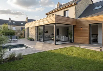 Agrandissement d'une villa à Bordeaux par groupe Renov