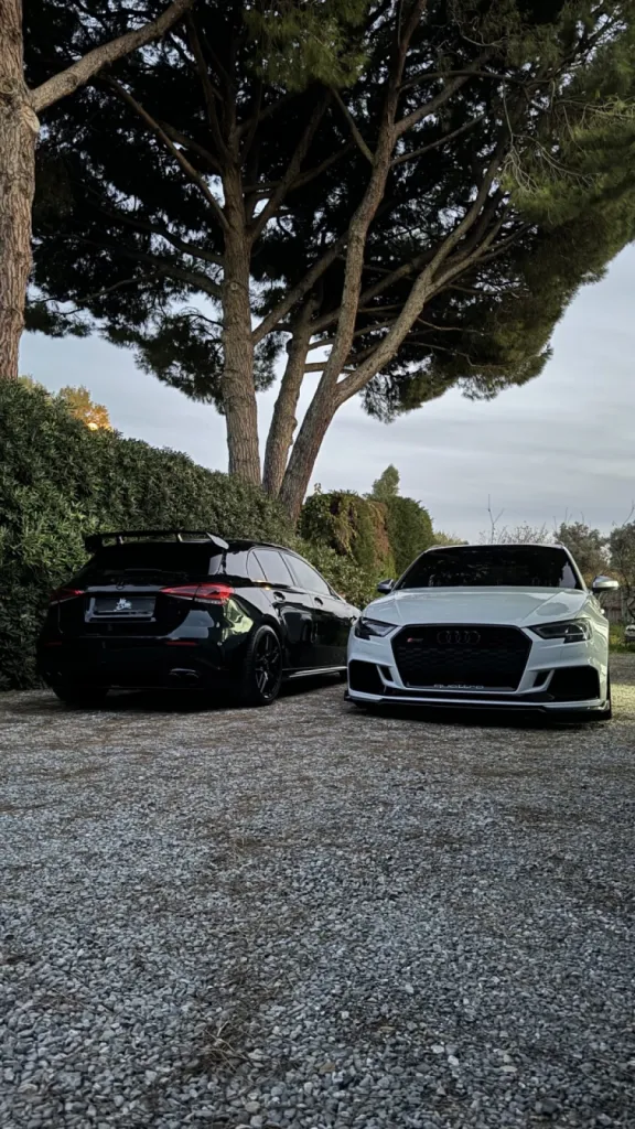 Polissage Mercedes A45s AMG - Rupes Bigfoot French Riviera - Antibes Cannes et Monaco 
