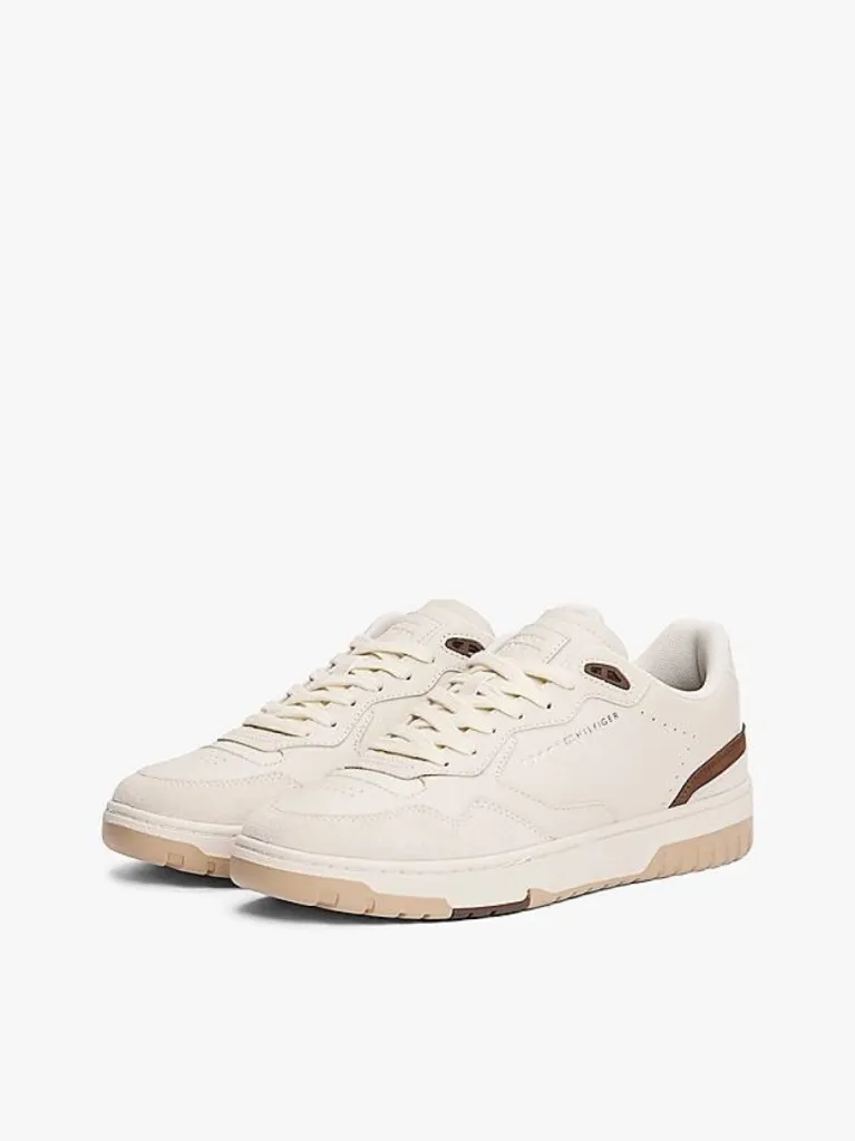 Baskets en cuir et daim multitextures Tommy Hilfiger – Urban Chic à Dieppe