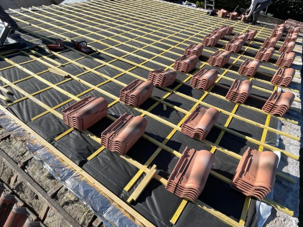 Réfection de toiture avec isolation d’une maison sur Châteauneuf-les-Martigues.