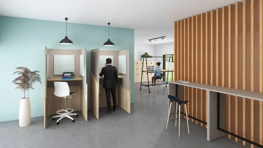 Design soigné et personnalisable d'une cabine acoustique CALME à Nîmes