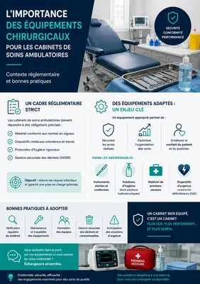 Cabinet de soins ambulatoires équipé de matériel chirurgical conforme à Lyon