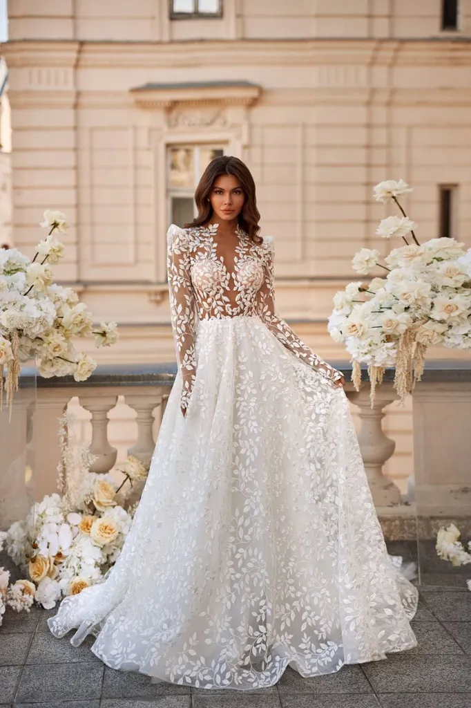 Robe de mariée princesse avec manches longues à Marseille près de Martigues